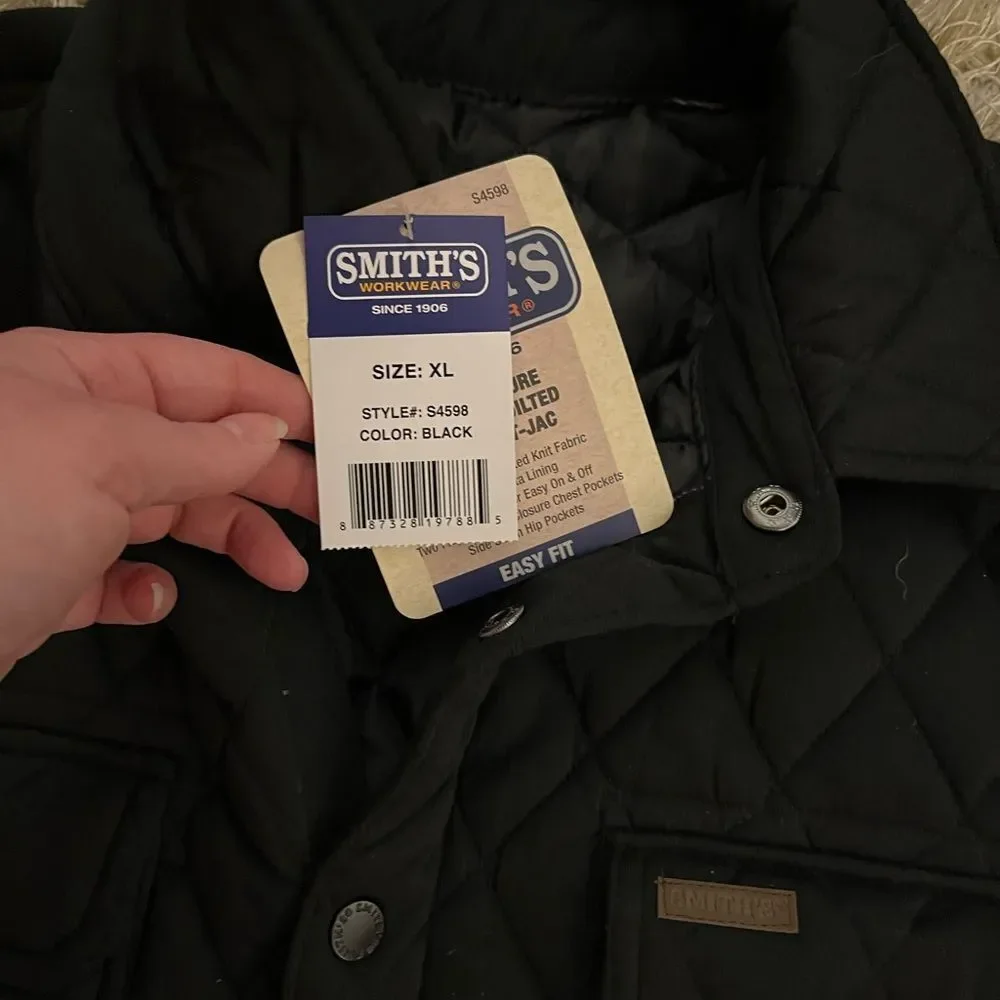 Smiths Black Quilted Jacket mens size XL - Picture 4 of 5